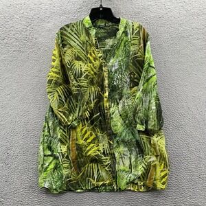 MONARI Blouse Womens Size 12 CAN / 14 GB Top Floral Cotton Silk**